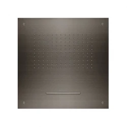 SB Square 316 Regnbruser indbygget med vandfald 50x50cm loftbruser PVD gun metal 1208955320