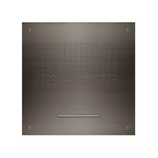 SB Square 316 Regnbruser indbygget med vandfald 50x50cm loftbruser PVD gun metal 1208955320