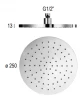 SB Round Regendouche hoofddouche kunststof  25 cm Mat Zwart 1208955606