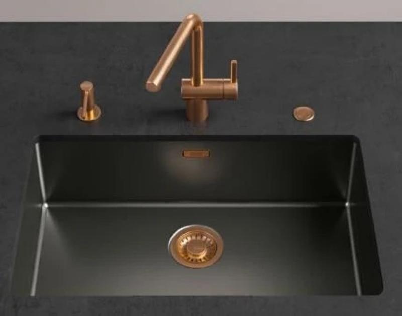 Franke Mythos Masterpiece Kurvplugsæt kobber med trykknap til automatisk tømning 112.0653.041