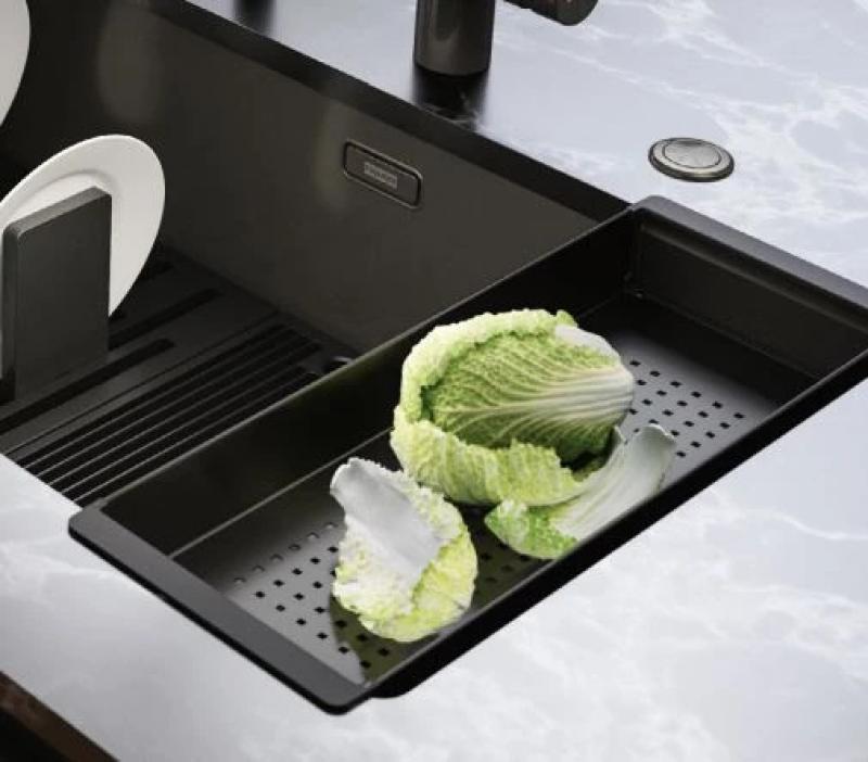 Franke Mythos Masterpiece indsatsbakke affaldsbakke PVD gun metal 112.0655.239