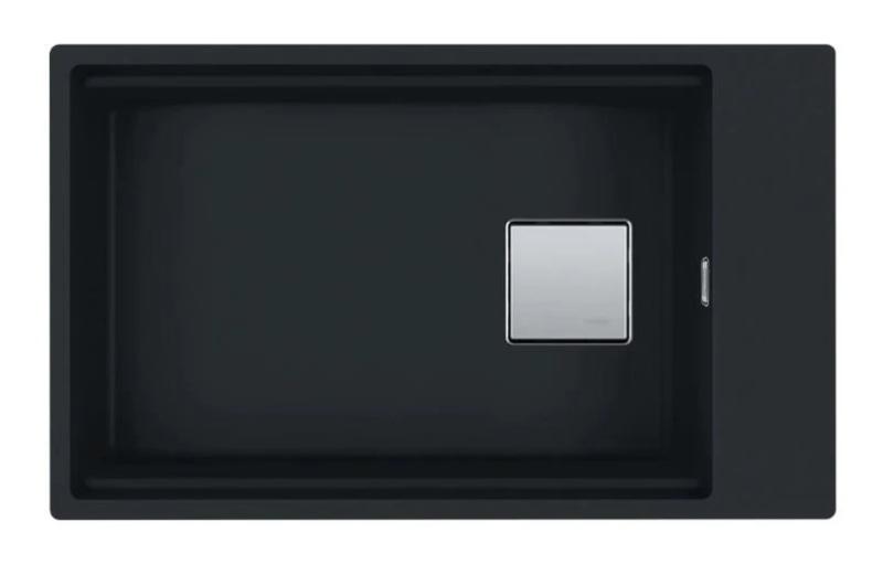 Franke Kubus KNG 110.62 mat sort vask 72x42 granit underbygning med armaturbord 125.0627.321