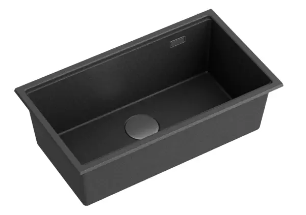 Quadri Newport stor og dyb vask i granit til både topmontering og undermontering, antracit vask 760x435 mm 1208957219