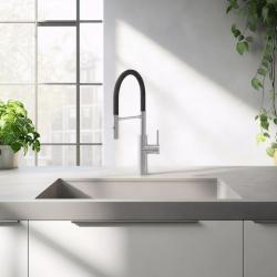 Quadri Chester køkkenarmatur med fleksibel tud og bruser med 2 stråletyper i rustfrit stål 1208957226