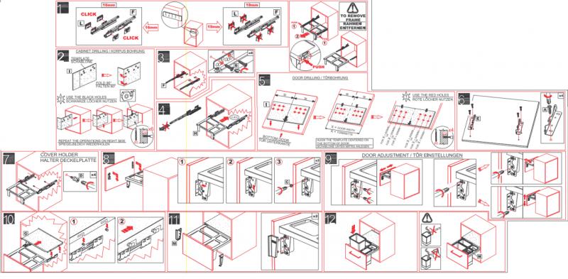 Franke Sorter Garbo 60-2 indbygningsaffaldssystem 2 x 18 liter affaldsspande 1210284027