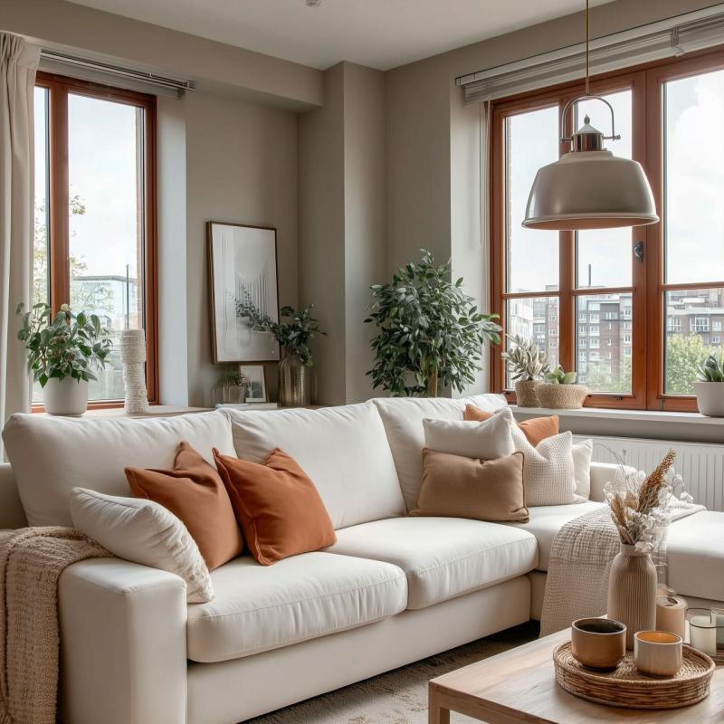 Decor Zenit metal kuppelformet beige hængelampe med metallisk finish 4871