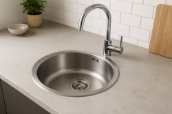 Franke Rondo ROX 210.38 rund rustfri stålvask 43,9 cm planlimning 127.0688.778