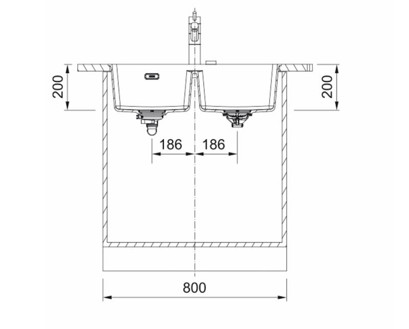 Franke Maris MRG 220-35-35 Fragranite Polar hvid dobbelt håndvask flat indbygning