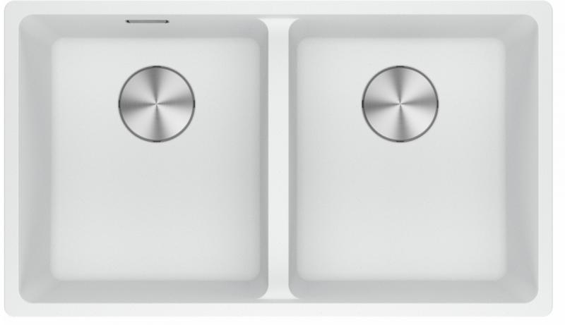 Franke Maris MRG 220-35-35 Fragranite Polar hvid dobbelt håndvask flat indbygning