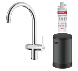 Franke Maris vandhub 4L kedel 3-i-1 med Twist mekanisk kogende vandhane krom med vandhub bypass 1208957941