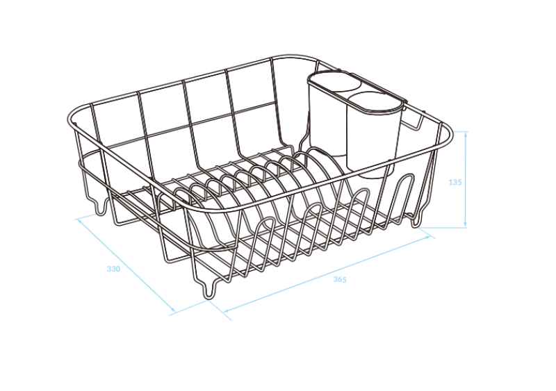 EPKA Dish sort opvaskestål 36,5x13,5x33 cm 1208958244