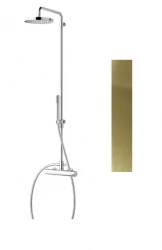 Waterevolution Flow brusesæt med regnbruser PVD guld White Gold T141WGE