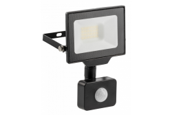 G-TECH LED projektør med bevægelsessensor, 20W, 2000lm, AC220-240V, 50/60 Hz, PF>0,9, RA>80, IP65, 120°, 6000K, sort 1208959175