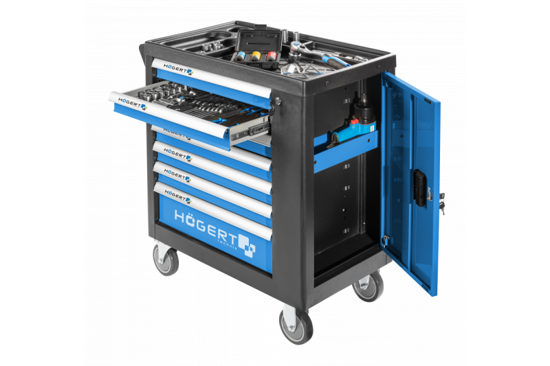Hoegert Værktøjskasse med 7 skuffer og sidedør. 1208962009