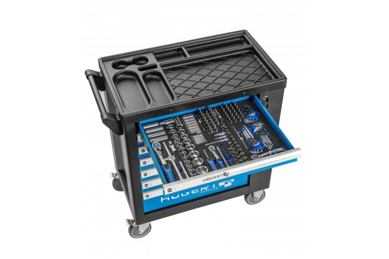 Hoegert 7-skuffe værktøjskasse med en sidedør med tilbehør 544 stykker. 1208962010