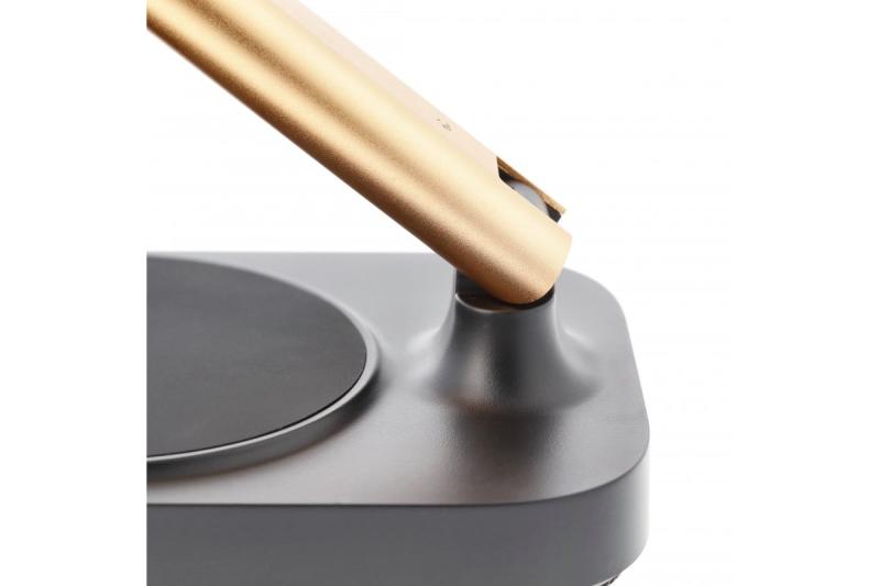 Bureau decor lamp Bressi 8W 450lm AC220-240V 3-CCT Trådløs Opladning USB PF>0,5 RA>80 Sort / Guld 1208962479