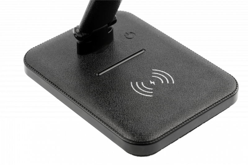 Decor IZUKA LED skrivebordslampe 6W 400lm AC220-240V 50/60Hz CCT induktiv oplader sort. 1208962497