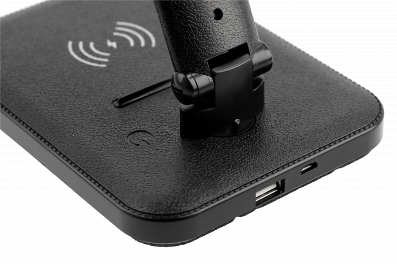 Decor IZUKA LED skrivebordslampe 6W 400lm AC220-240V 50/60Hz CCT induktiv oplader sort. 1208962497