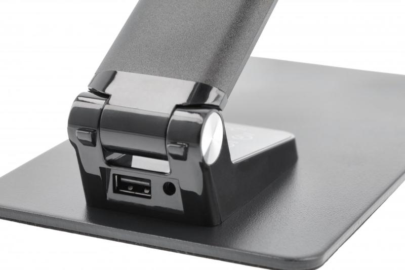 Dekor Skrivebordslampe Loneos 12W 700lm AC220-240V 3-CCT 5-trins dæmpning RA>80 USB sort 1208962502