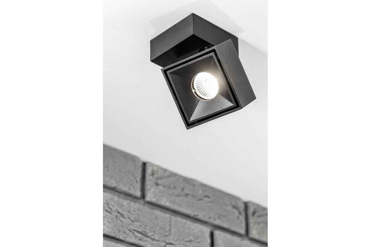 Dekor LED armatur BIANCO 8W 680lm AC220-240V 50/60 Hz PF>0,9 Ra≥80 IP20 IK06 36° 4000K firkantet sort. 1208962670