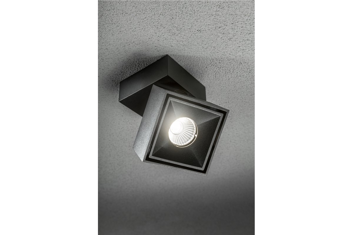 Dekor LED armatur BIANCO 8W 680lm AC220-240V 50/60 Hz PF>0,9 Ra≥80 IP20 IK06 36° 4000K firkantet sort. 1208962670