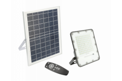 Solar LED projektør BRAVOS, 100W, 1000lm, 6400K, IP65, 120°, solpanel, fjernbetjening, 3y 1208962681