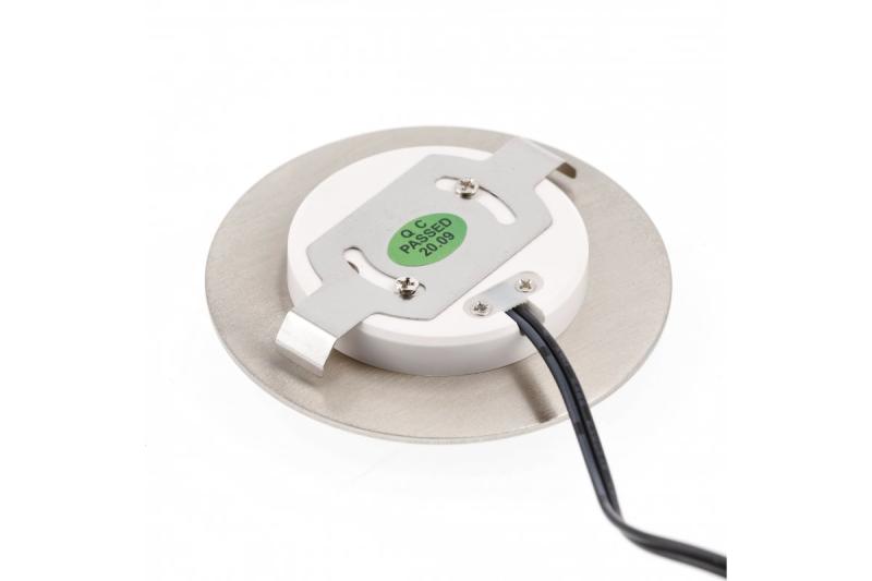 Dekor LED trappearmatur ESCADA OB DC12V rund matglas kappe 0,8W 70lm 4000K inox kabel 150cm