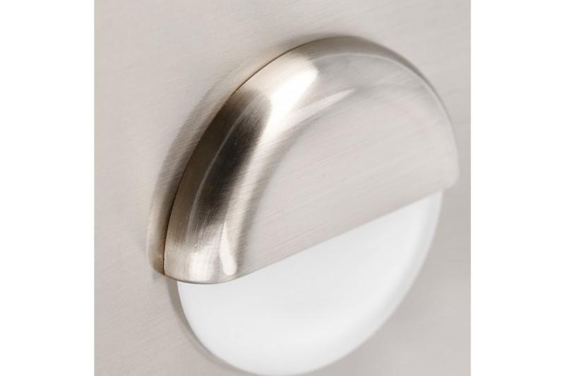 Dekor LED trappearmatur ESCADA OB DC12V rund matglas kappe 0,8W 70lm 4000K inox kabel 150cm