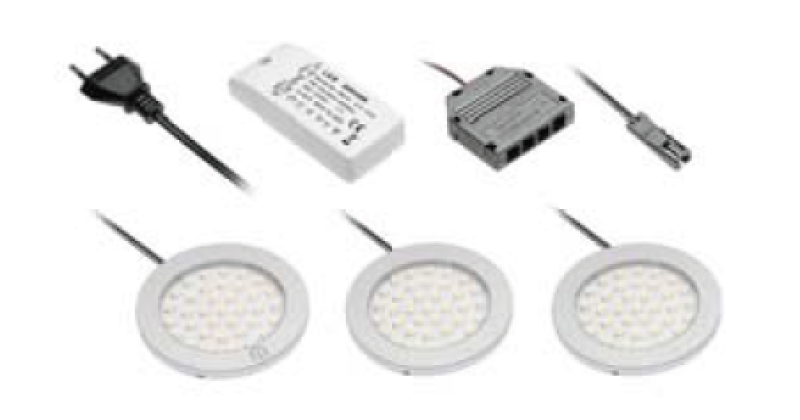 Decor cucina Køkkenbelysningssæt med 3 spots med afbryder belysning varm hvid 1208963267