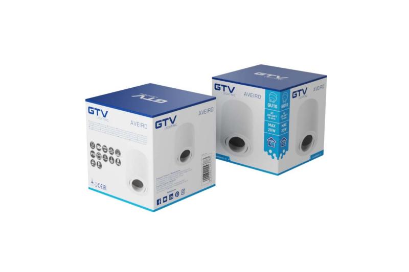 Dekor Loftarmatur AVEIRO aluminium 80x85mm IP20 maks 20W rund hvid. 1208963831