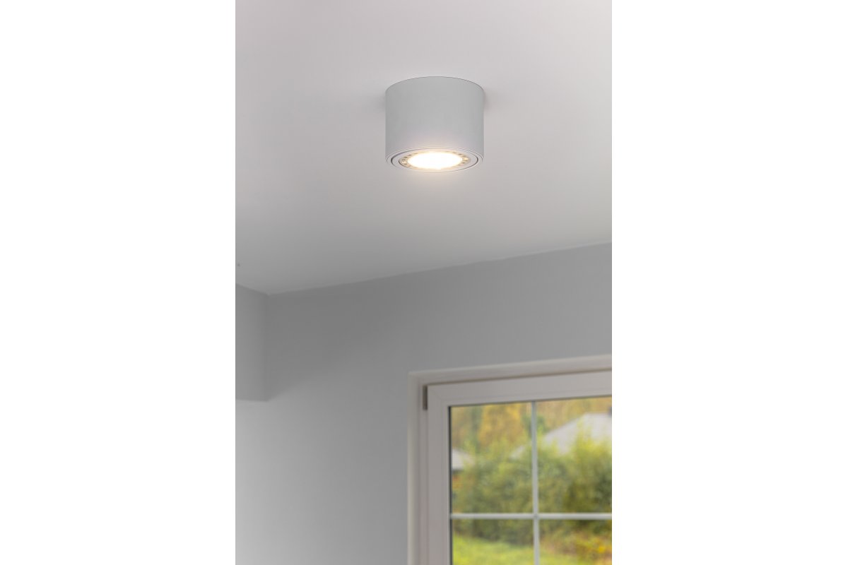 Dekor ISUMI loftlampe med justerbar vinkel aluminium 130x100 IP20 ES111 GU10 rund hvid. 1208963895