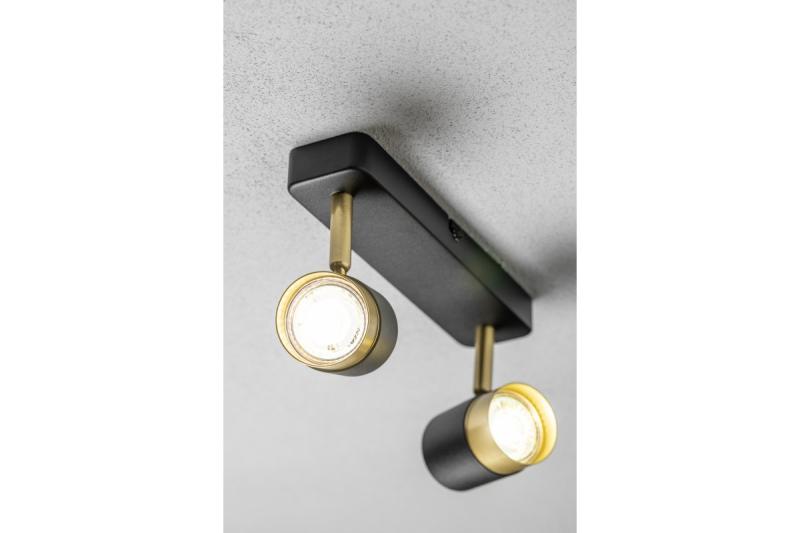 Dekor Loftarmatur ORIO aluminium 24,0x5,5x14,0 IP20 2*GU10 maks. 50W rund sort. 1208963965