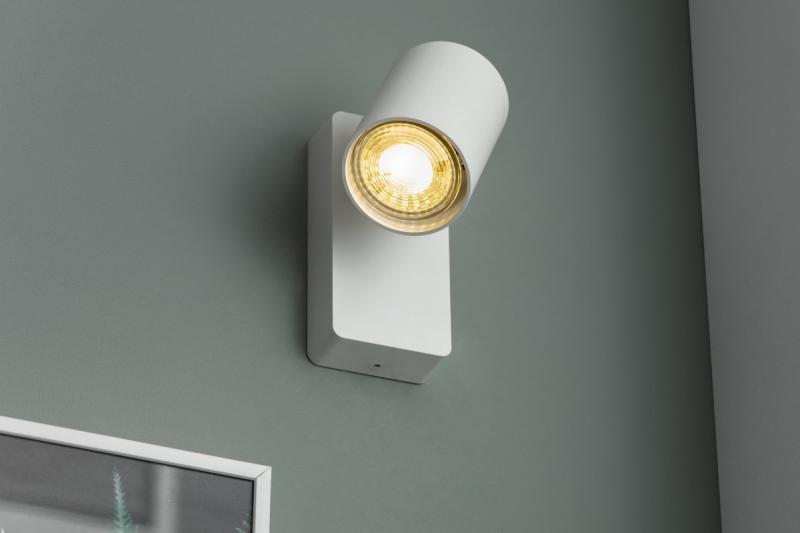 Decor Væglampe SANTO aluminium IP20 max. 20W enkelt rund hvid. 1208963994