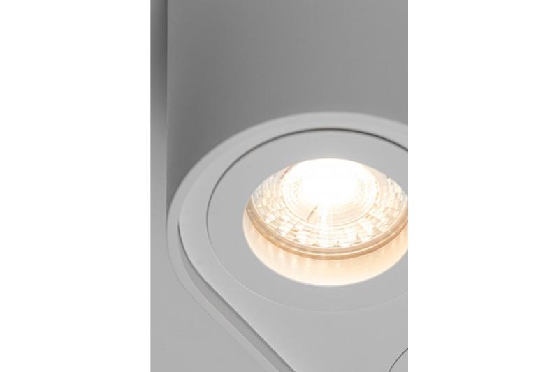 Dekor Loftlampe armatur SENSO DUO alum 83x165x110 IP20 MAX 50W rund hvid. 1208964010