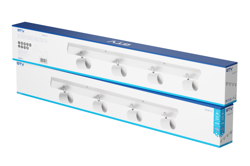 Dekor Loftarmatur VENETO IP20 max. 20W 4 x GU10 rund hvid 1208964041