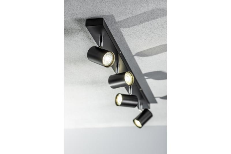 Dekor Loftarmatur VENETO IP20 maks. 20W 4 x GU10 rund sort. 1208964042