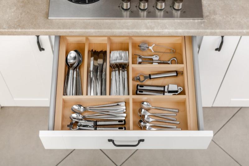 Decor Cutle Bestikbakke Køkken Justerbart Indsats til 600-1000mm Skabe 1208966291