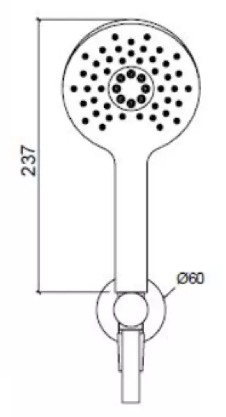 Water Evolution Flow rund håndbrusersæt komplet med vægtilslutning mat hvid - 3 funktioner - T1621RBR