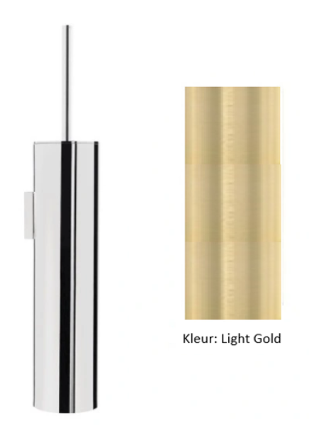 Waterevolution Flow toiletbørstesæt væg PVD Light Gold A241WGE