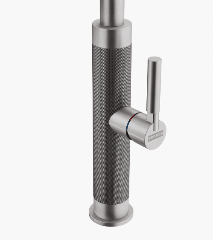 Franke Mythos Masterpiece Køkkenhane med J-udløb, udtrækkelig sprøjtehoved, fuldt rustfrit stål 115.0711.554