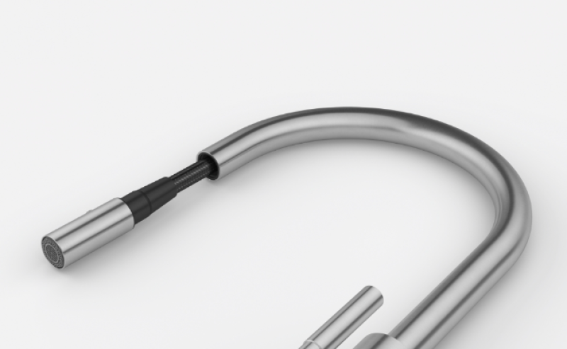 Franke Mythos Masterpiece Køkkenhane med J-udløb, udtrækkelig sprøjtehoved, fuldt rustfrit stål 115.0711.554