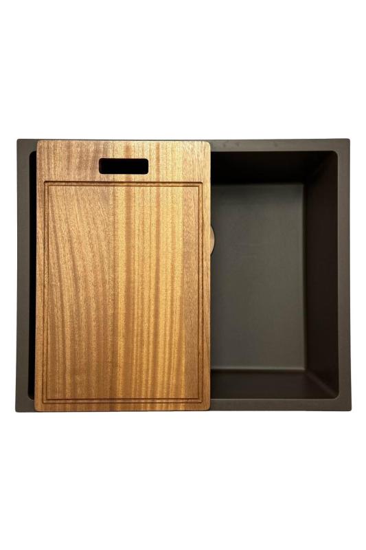 GraniteMy Universal granit café vask 50x40 cm til montering ovenpå, underbygning og planmontering med afløbsprop 1208967230