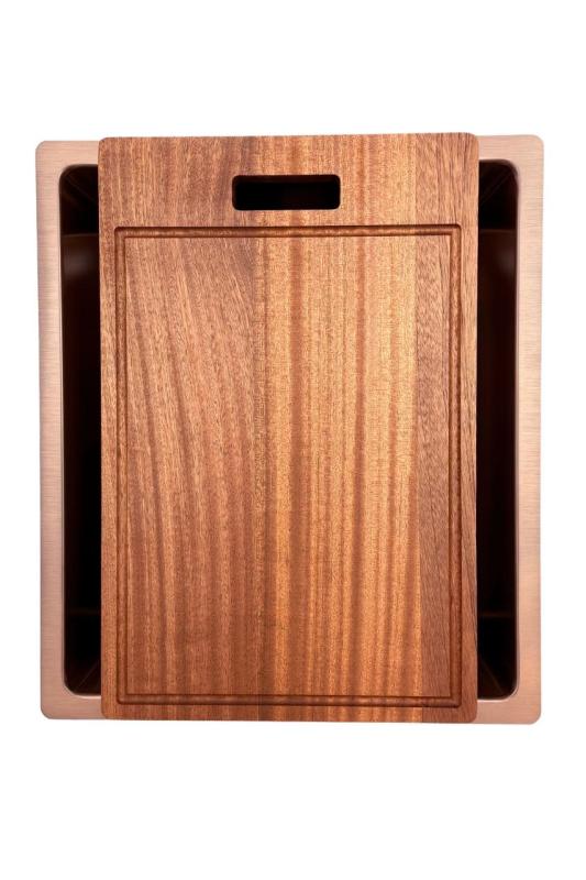 Pure.Sink Prestige vask 34x40 cm PVD Kobber 10mm radius underbygning, planlimning og overbygning PPG3440-62