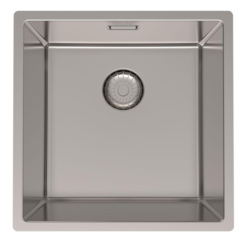 Pure.Sink Prestige rustfrit stål vask 40x40 cm 10mm radius til underbygning, planlimning og overbygning PPG4040-02