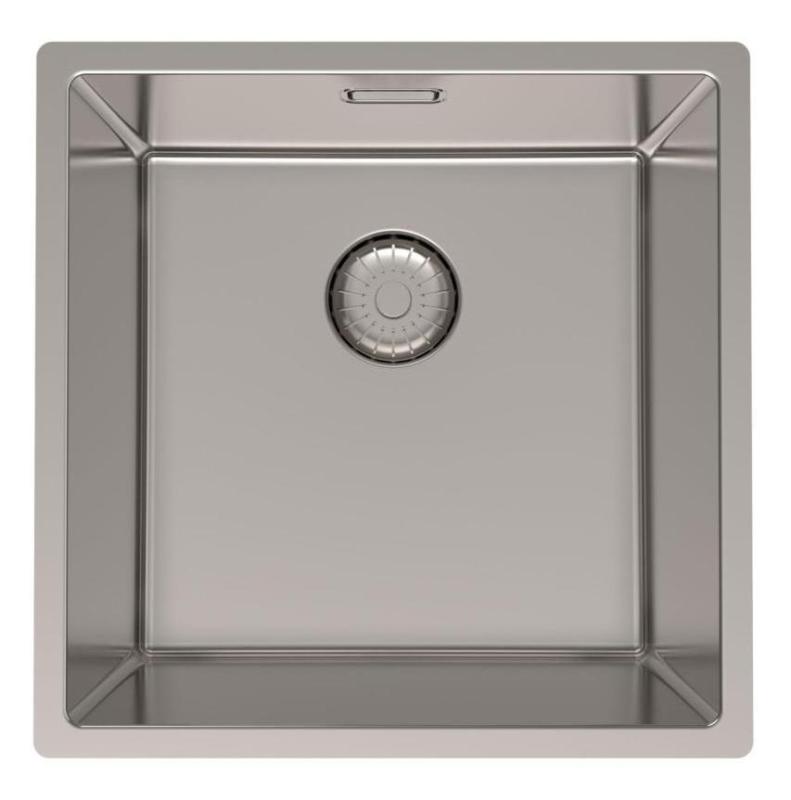 Pure.Sink Prestige rustfrit stål vask 40x40 cm 10mm radius til underbygning, planlimning og overbygning PPG4040-02