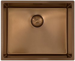 Pure.Sink Prestige håndvask 50x40 cm PVD Kobber 10mm radius undermontering, planmontering og overmontering PPG5040-62