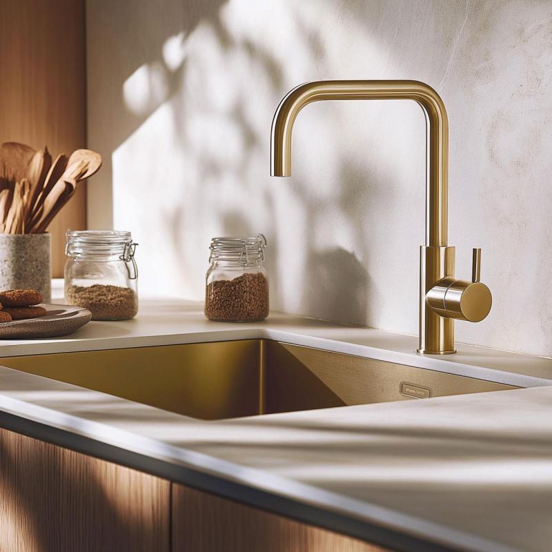 Pure.Sink Elite Steel Pure køkkenarmatur PVD børstet guld PS8010-60