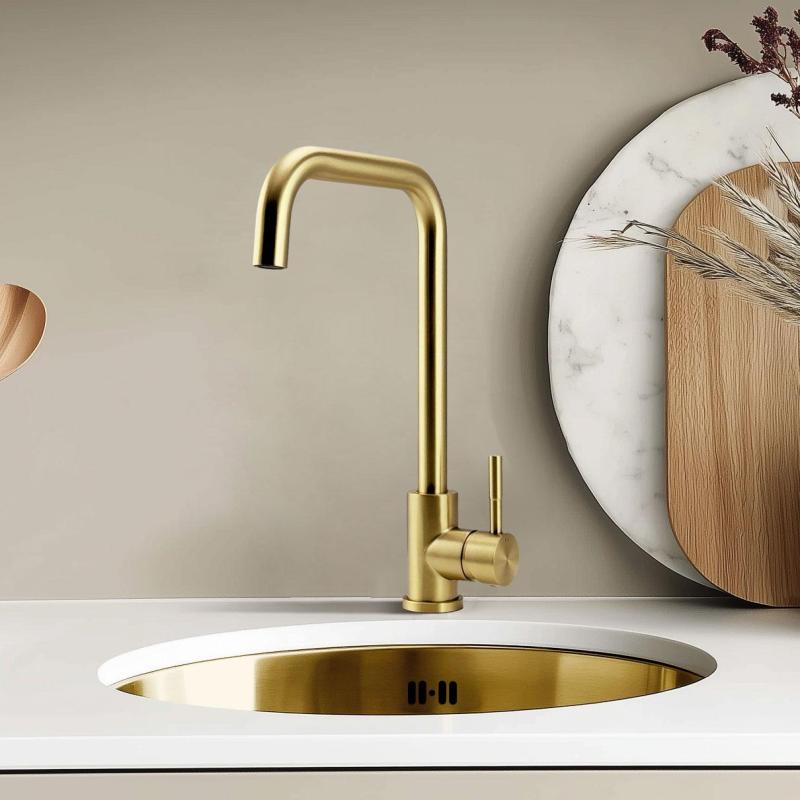 Pure.Sink Elite Steel Pure køkkenarmatur PVD børstet guld PS8010-60