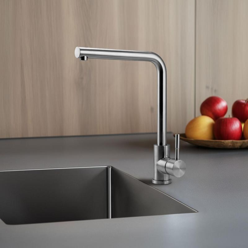 Pure.Sink Elite Steel Spark køkkenarmatur rustfrit stål PS8040-02