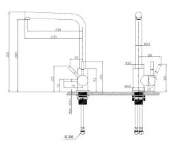 Pure.Sink Elite Steel Spark køkkenarmatur Mat Sort PS8040-10